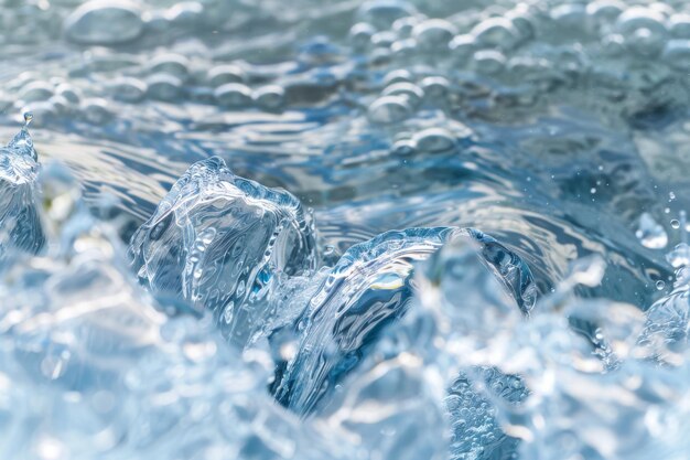 Foto dinâmica cristal fluido splash de água congelada no tempo