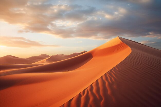 Dinámicas dunas de arena moldeadas por el viento