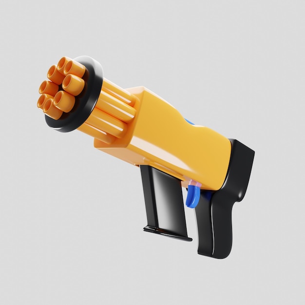 Dinámico Neon Blaster Futurista Pistola de Juguete con Vibrante Renderización 3D