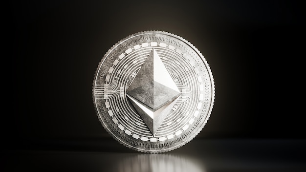 Dinero digital de criptomonedas de moneda Ethereum.