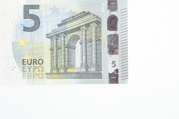 Dinero en moneda europea, billetes en euros