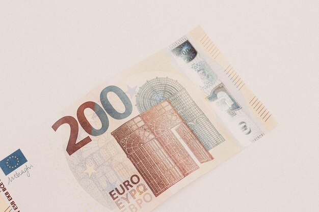 Foto dinero en moneda europea billetes en euros