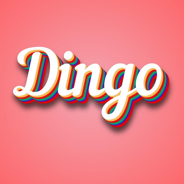 Dingo-Text-Effekt Foto-Bild Cool