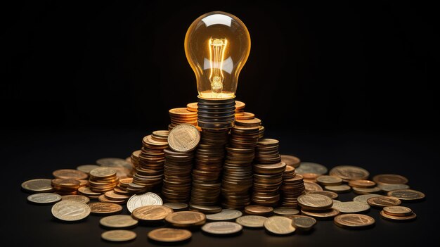 Dinheiro de investimento para lâmpadas