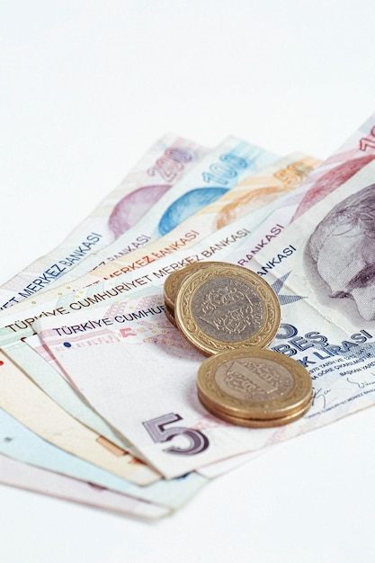 Dinheiro de notas de lira turca