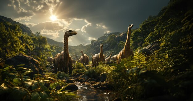 Foto dinosaurier prähistorische tiere