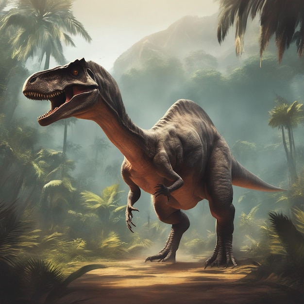 El dinosaurio en la aventura jurásica