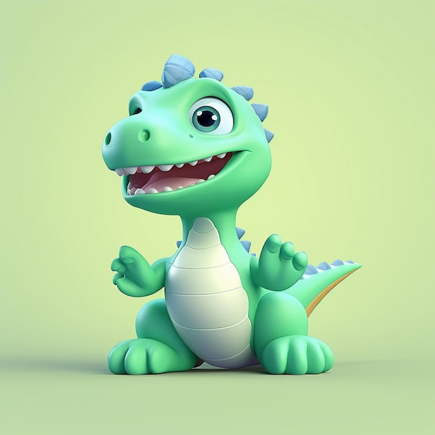 Dinosaurio de dibujos animados en 3D