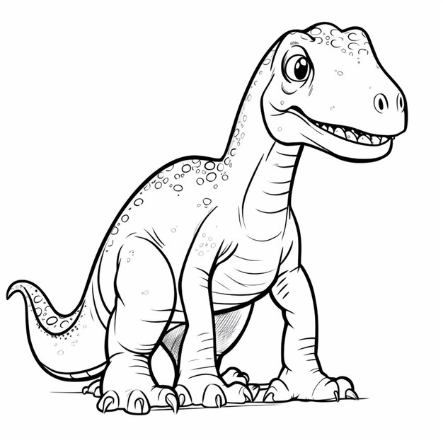 un dinosaurio de dibujos animados sentado con la boca abierta ai generativa