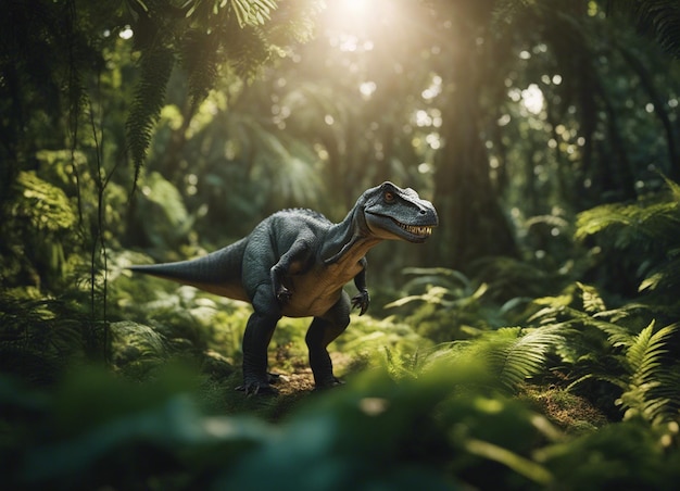 Foto un dinosaurio en la jungla