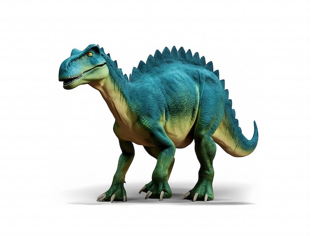 Dinosaurio sobre un fondo blanco Ornitópodo
