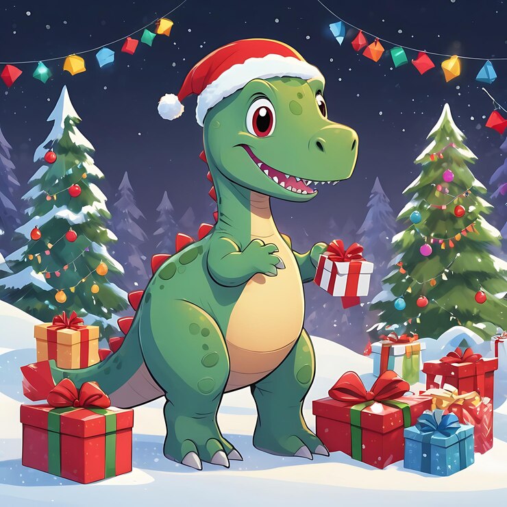 un dinosaurio con un sombrero que dice una cita de un dinosaurio en él