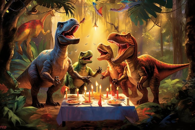 Foto los dinosaurios son de la película.