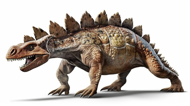 Dinossauro Pachycephalosaurus de perto criaturas extintas Generative AI
