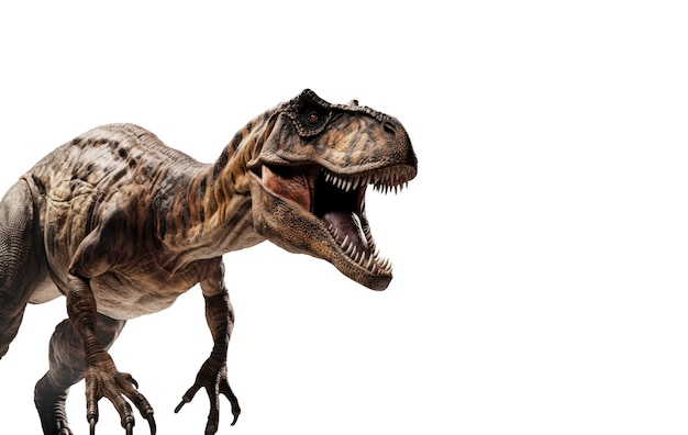 Dinossauro trex isolado no fundo branco ai gerado