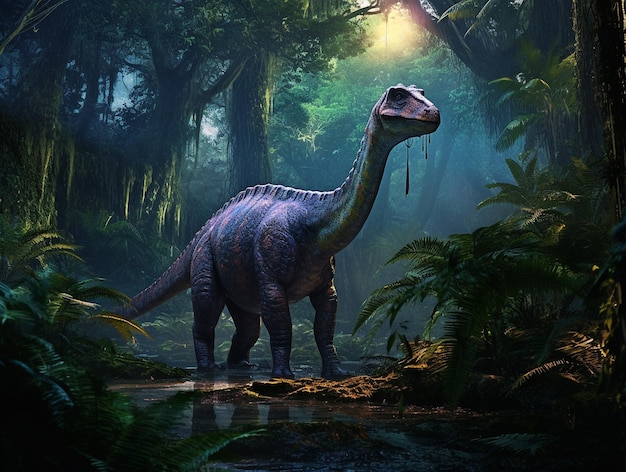 Dinossauros pré-históricos em estilo fantasia