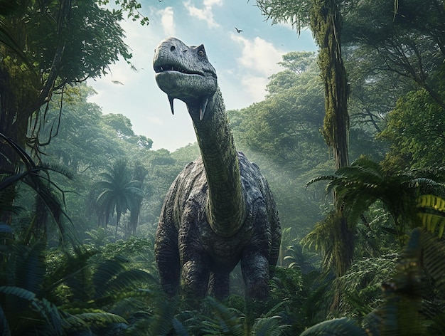Dinossauros pré-históricos em estilo fantasia