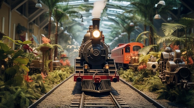 diorama de tren