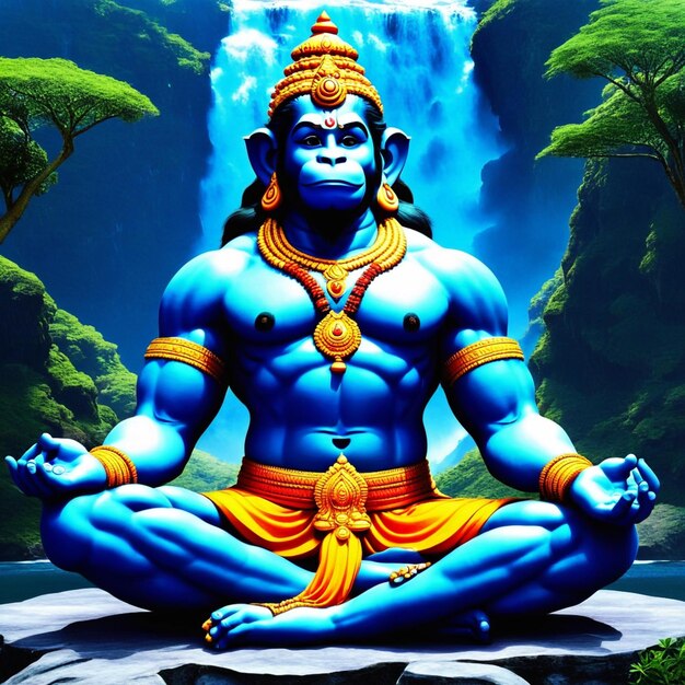 Foto dios hanuman en imágenes de meditación