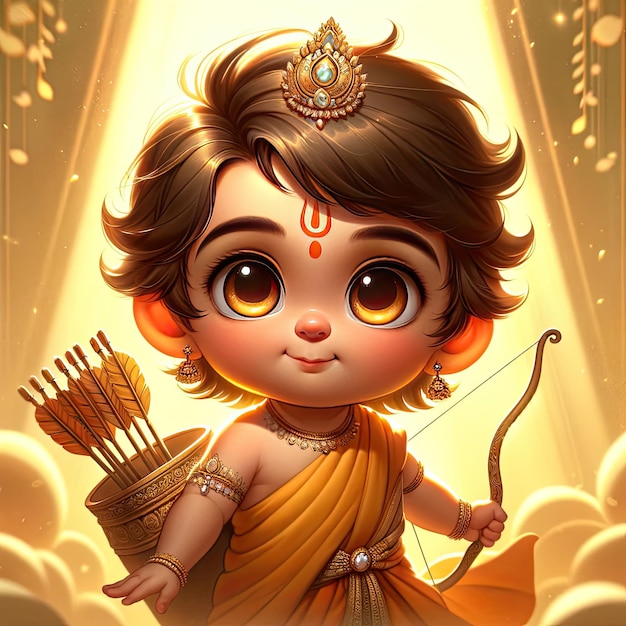 Foto el dios hindú lord ram hermosa imagen
