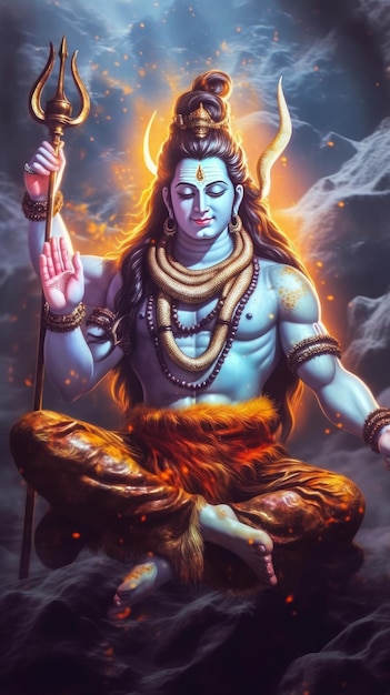 Dios señor shiva imagen cósmica generativa AI