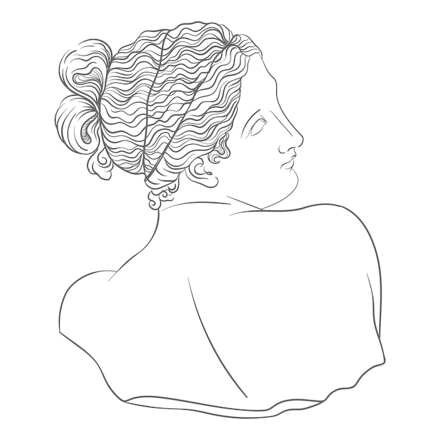La diosa griega pegatina png de fondo transparente