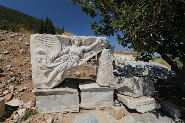 Diosa Nike en la ciudad antigua de Éfeso en la ciudad de Selcuk Izmir Turquía