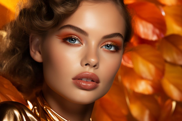 Foto la diosa del otoño cuidado personal belleza para mujeres