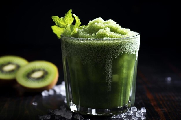 Foto la diosa verde spirulina es el kiwi de la col crush.