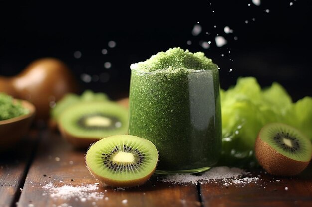 La diosa verde Spirulina es el kiwi de la col crush.