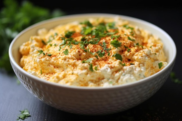 Dip de milho de rua mexicano com queijo creme azedo