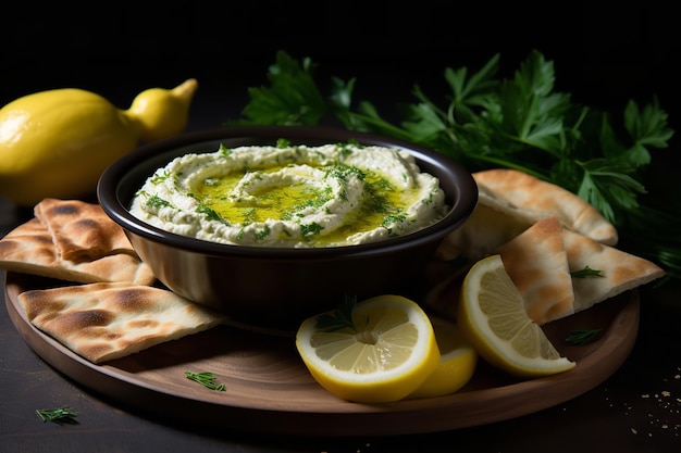 Dip Griego De Fava Con Limón Fresco Y Aceite De Oliva