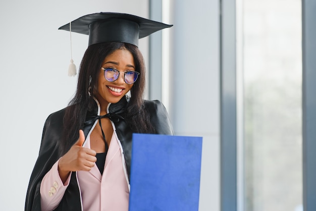 Diploma de pós-graduação afro-americano.