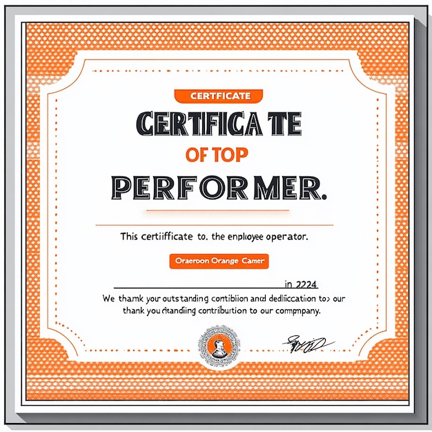 El diploma es un rectángulo blanco con un patrón de fondo