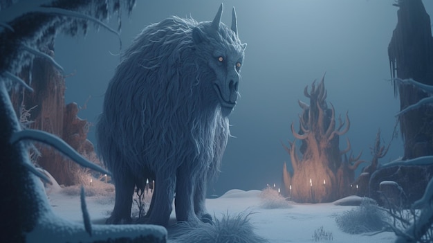 Dire Wolf fatos animais imagem AI imagens geradas