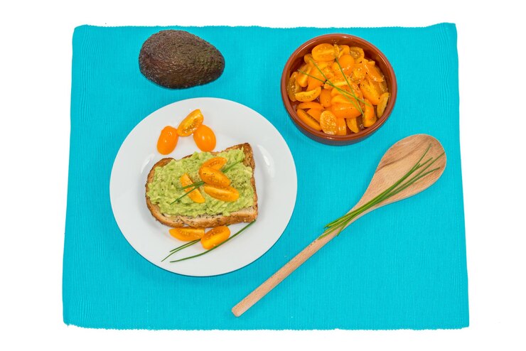 Foto directamente por encima del tiro de comida