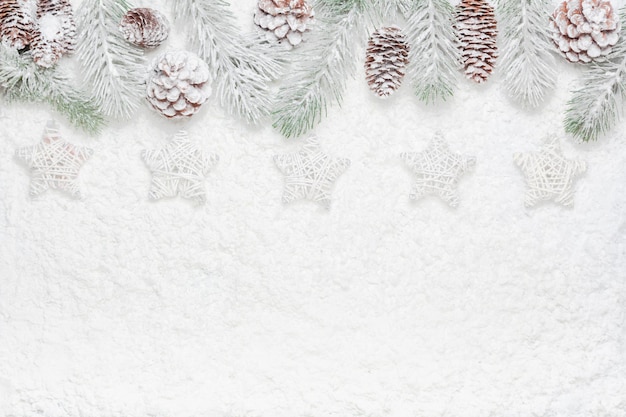 Directamente por encima de la toma de las decoraciones navideñas durante el invierno