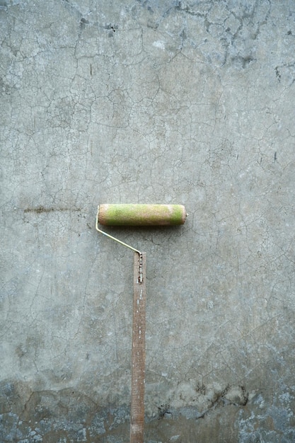 Foto direkt über dem schuss der farbe auf der wand