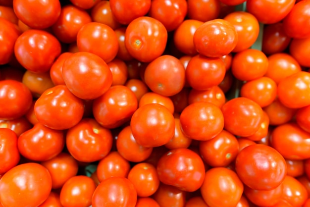 Direkt über dem Schuss Tomaten