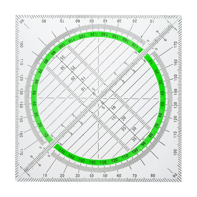 Foto direkt über der aufnahme von mathematikgeräten