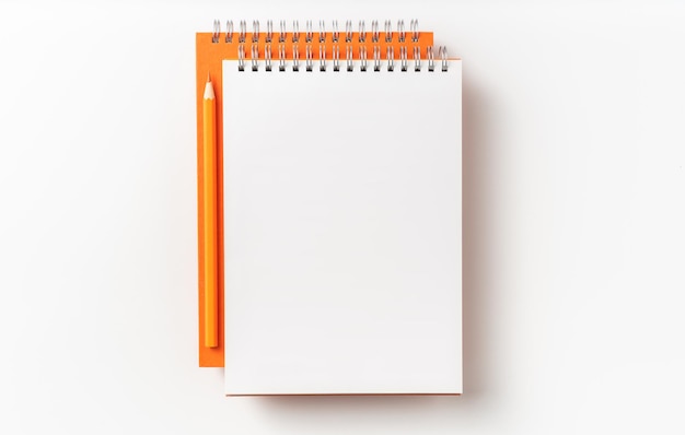 Direkt über einer Bleistift-Aufnahme auf weißem Hintergrund