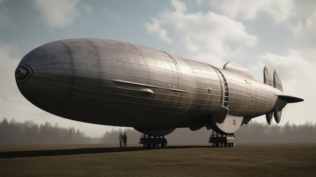 Un dirigible que es de la película el primer dirigible del mundo