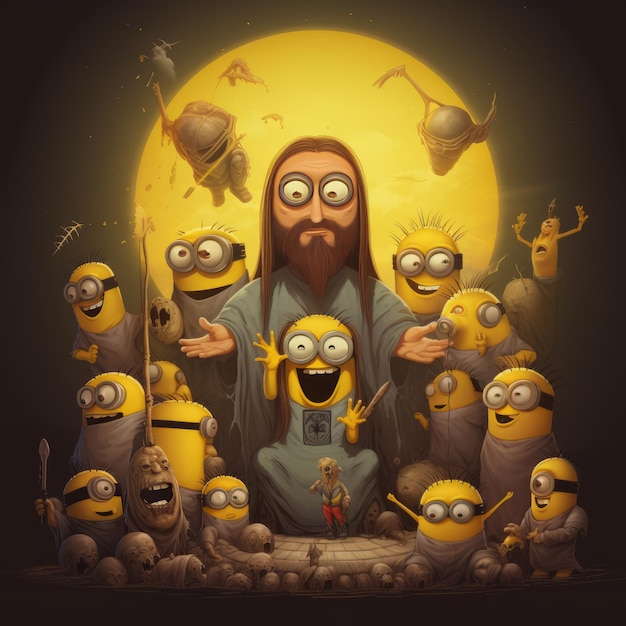 Foto los discípulos de minion jesús y sus queridos seguidores