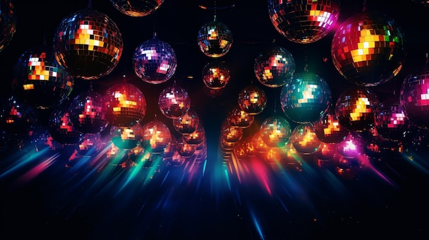 Disco-Ball mit hellen Strahlen