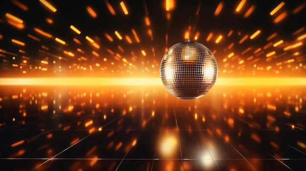 Disco-Ball mit hellen Strahlen