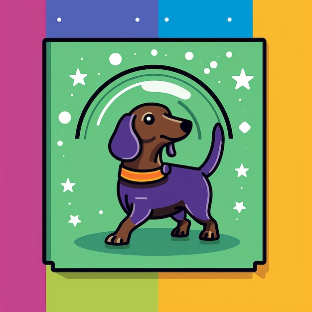 Foto disco_dachshund_dachschund_dancing_under_a_mirror_ball