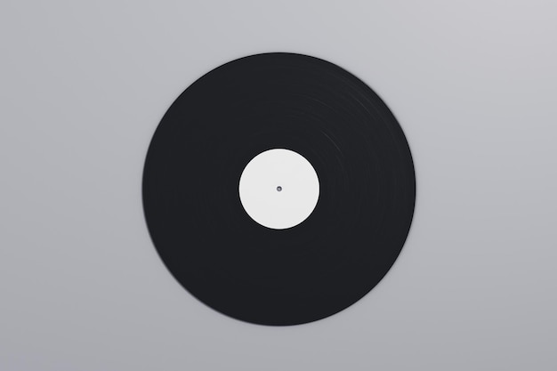 Disco de vinil em fundo cinza