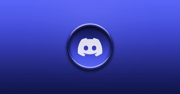 Discord-Glas-Logo-Symbol-Hintergrund