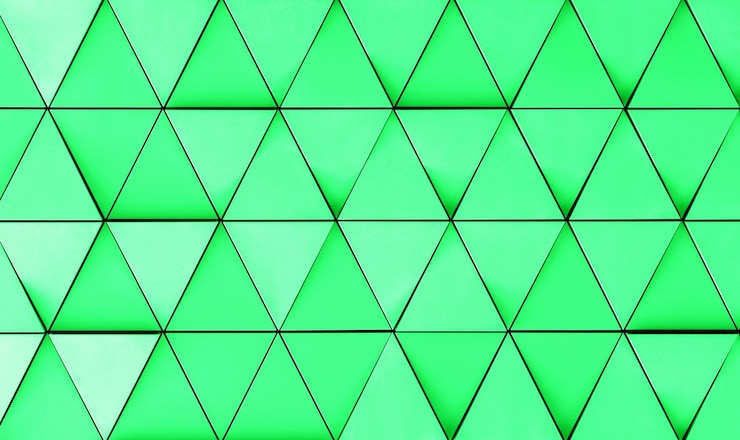 Foto discordia geométrica color verde formas y patrones abstracto fondo para diseños audaces