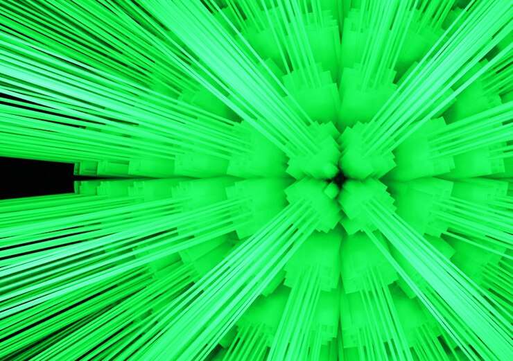 Foto discórdia geométrica cor verde formas e padrões abstracto fundo para desenhos ousados